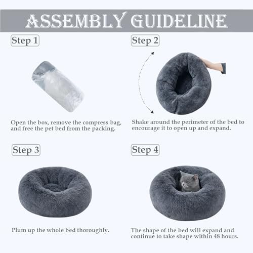 Washable Calming Dog & Cat Bed for Ultra Large Small Medium Size Pet - Image 5