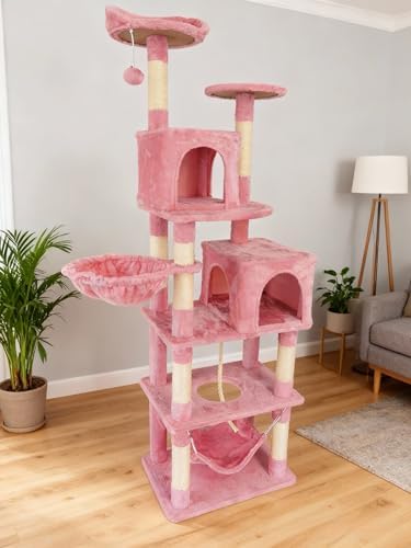 Cat Tree, 68-Inch Cat Tower for Indoor Cats, Plush Multi-Level Cat Condo - Image 3