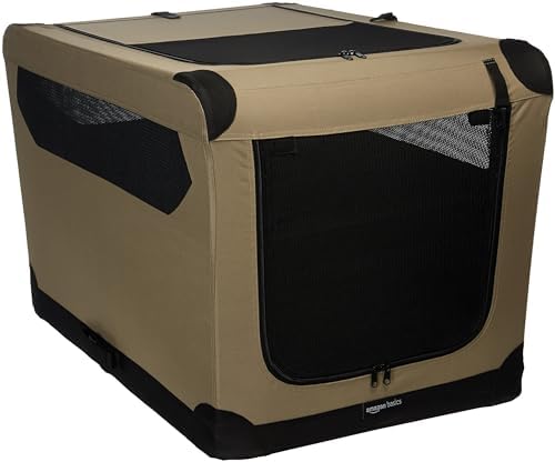 Amazon Basics Portable Folding Soft Dog Crate by AmazonBasics