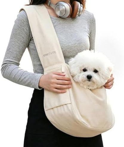ONECUTE Dog Sling Carrier 15 lbs, Small Dog Carrier Sling by ONECUTE