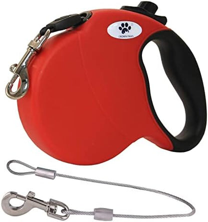 16ft Retractable Dog Leash for Medium Breed Dogs up to 44 lbs by CROWN+PAWS