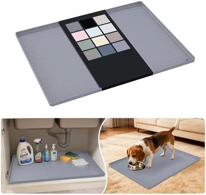 URMONA Waterproof Silicone Under Sink Mat 25'' x 19'' Shelf Liner by URMONA