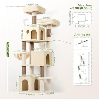 Globlazer F71 Cat Tree Tall, 71in Cat Tower - Image 6
