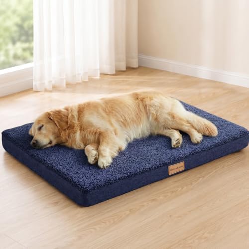 Patas Lague Orthopedic Large Dog Bed Pet Sofa Mat 48''X30'' Navy Blue by PatasLague