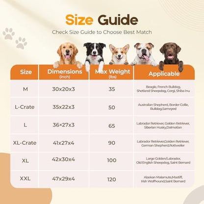 Orthopedic Dog Bed for Large Dog, Waterproof Washable Pet Bed for Crate - Image 6