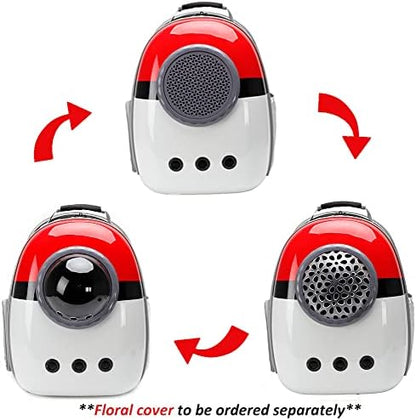 Back Expandable Cat Backpack Carrier, Fit up to 12 lbs, Hard Shell Bubble Dome - Image 2