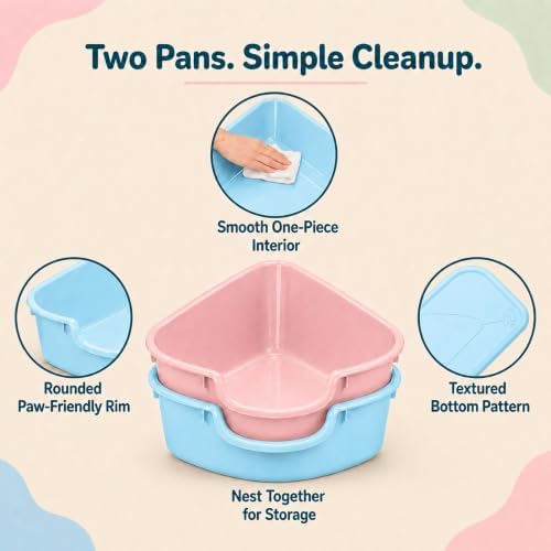 Corner Litter Box, Low Entry Kitten Litter Box - Image 4
