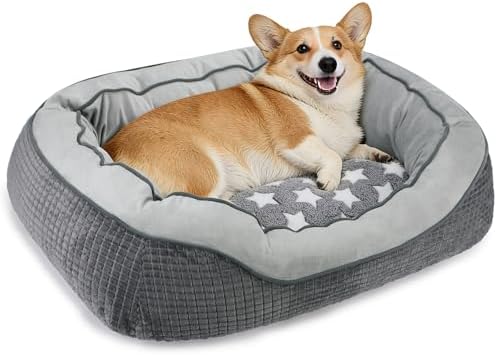 Dog Beds for Medium Small Dogs, Washable Pet Bed by SIWAMARY