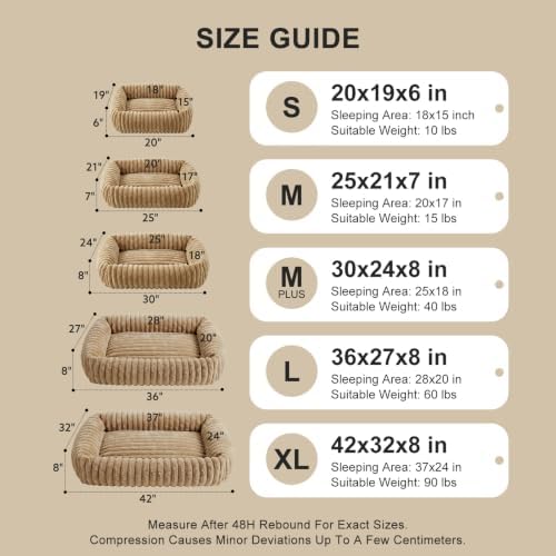 FURTIME Dog Bed Medium Size Dog, Washable Orthopedic Pet Bed - Image 5