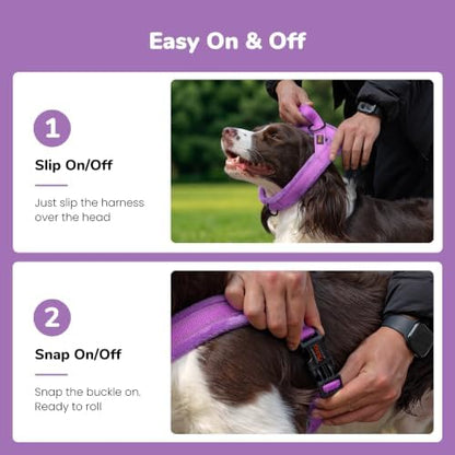 Didog No Pull Dog Harness for Medium Dogs, Soft Flannel Padded - Image 3