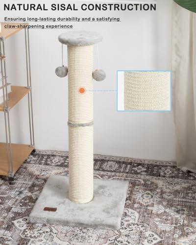 34" Cat Scratching Post with Replaceable Sisal Scratcher - Image 4