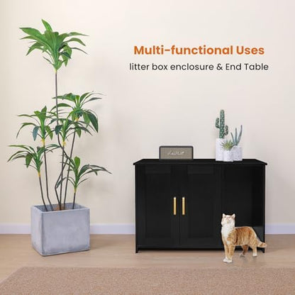 Dwanton Cat Litter Box Enclosure, - Image 2