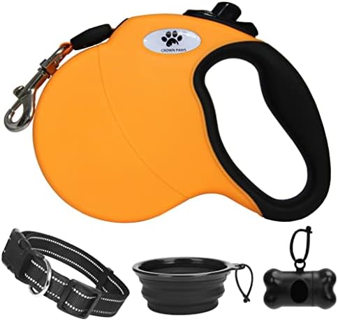 Retractable Dog Leash, 16ft Pet Walking Leash by CROWN+PAWS