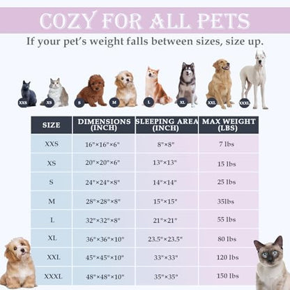 Washable Calming Dog & Cat Bed for Ultra Large Small Medium Size Pet - Image 4