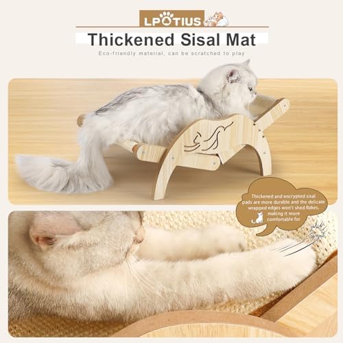 Cat Chair with Sisal Scratcher, Elevated Cat Hammock Chair - Image 2
