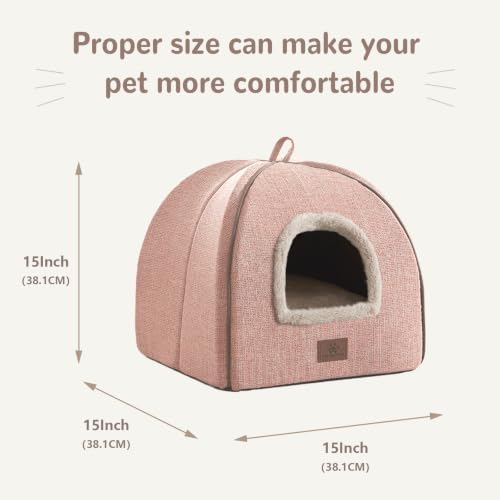 Cat Beds for Indoor Cats, 2-in-1 Cat Bed Cave - Image 4