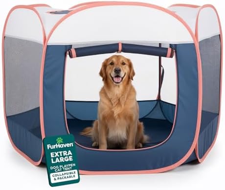FurHaven Soft-Sided Dog & Cat Playpen, Portable Foldable Indoor & Outdoor Pet by FurHaven