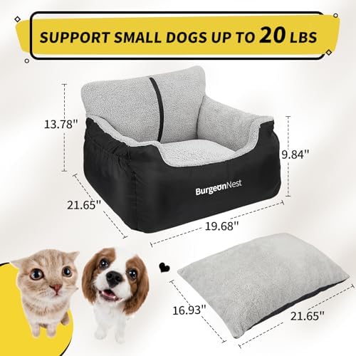 BurgeonNest Dog Car Seat for Small Dogs & Cats Under 25 lbs - Image 3