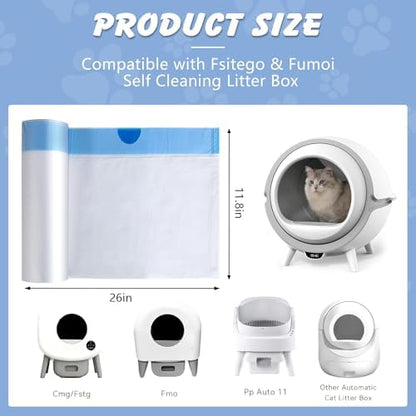 120Pcs Automatic Cat Litter Box Bags Compatible - Image 2