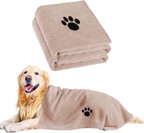 Puomue Microfiber Dog Towels for Drying Dogs, Super Absorbent and Soft Pet by Puomue