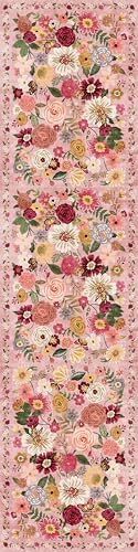 Floral Hallway Runner Rug for Bedroom Kitchen 2'6"x14' - Image 3