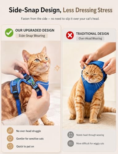 Cat Harness and Leash Set, Escape Proof Kitten Harness - Image 6