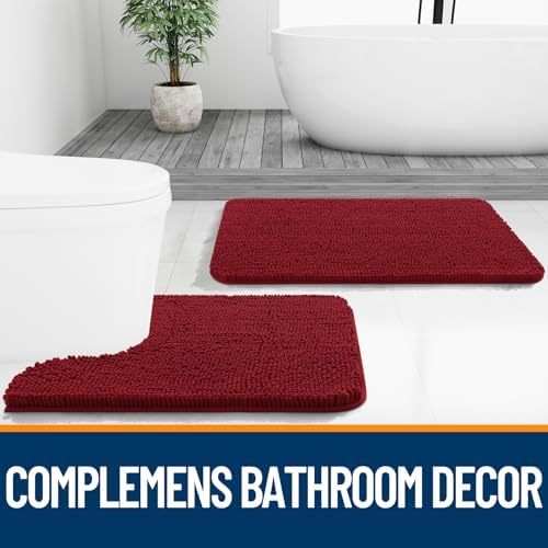 OLANLY Bathroom Rugs 36x24, Extra Soft Absorbent Chenille Bath Rugs - Image 7