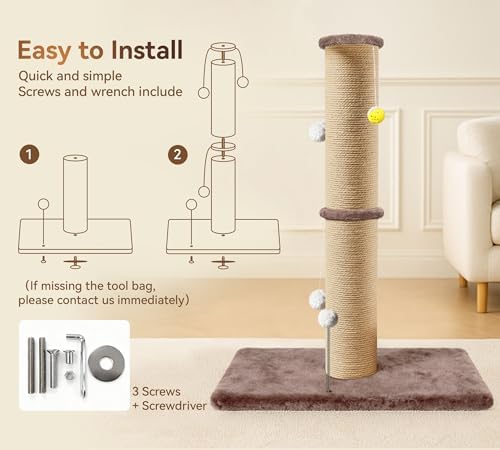 5-Inch Sisal Cat Scratching Post - Image 6