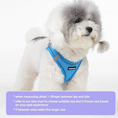 Solmoony Sparkly Medium Dog Harness and Leash Set, Step in Soft Light Puppy Vest - Image 2