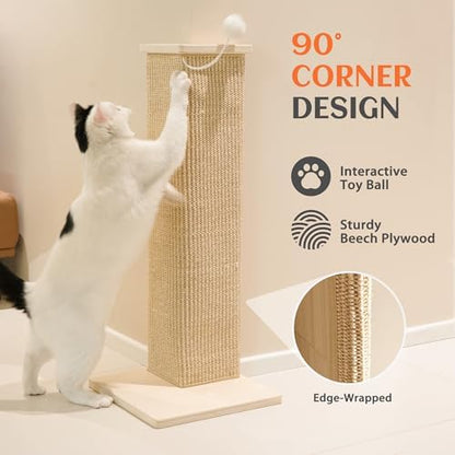 PETKARAY Couch Corner Cat Scratcher, Sisal Cat Scratch Pad - Image 4