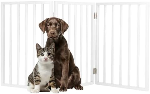 PETMAKER Pet Gate, 3 Panel Freestanding Dog Gate Indoor, 54” x 24” by PETMAKER