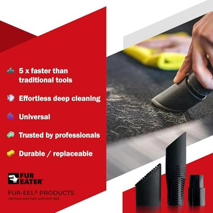Fur-EEL PRO 1.0 Pet Hair Vacuum Attachment, Rubber Pet Hair Remover - Image 4