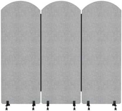 Soundproof Room Divider 72x66 Inches 3 Panel Office Partition by BENBOR