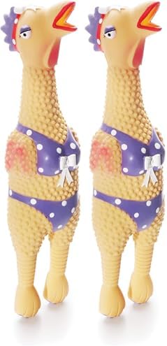 Outward Hound by Charming Pet Squawkers Henrietta Latex Squeaky Rubber Chicken by OutwardHound