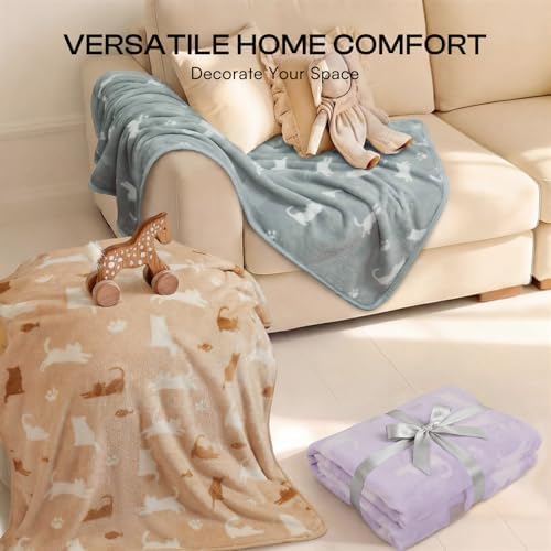Luciphia 3 Pack Cute Cat Blankets Cozy Small Throw - Image 5
