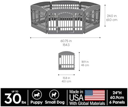 IRIS USA 24" Dog Playpen, 4-Panel - Image 3