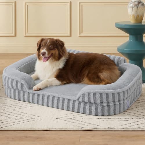 LE SURE Cute Cozy High Back Orthopedic Dog Beds Large Sized Dog by Lesure