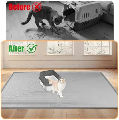 Silicone Cat Litter Mat 50" x 36" Cat Mat - Image 5
