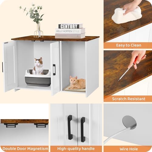 DWANTON Cat Litter Box Enclosure, - Image 4