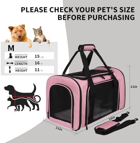 Carriers Soft-Sided Pet Carrier Pink - Image 4