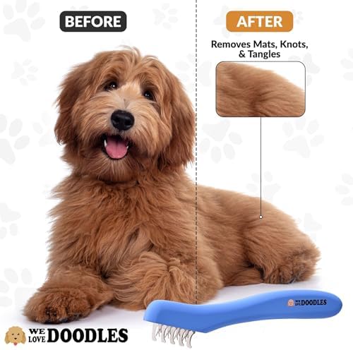 Dematting Comb for Dogs, Undercoat Rake Grooming Tool, Mat Remover, 9 Blade - Image 3