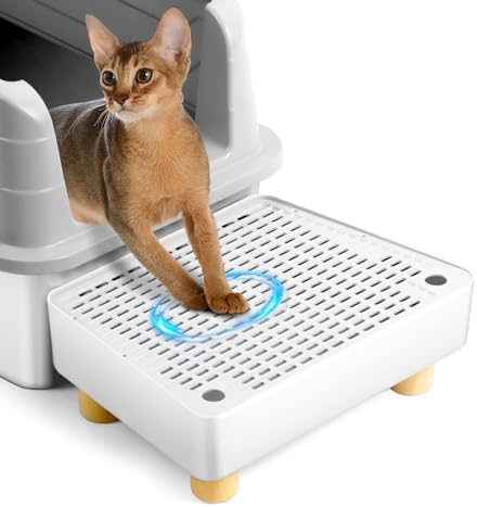 Extra Large Cat Litter Box Step Ramp, Cat's Litter Catcher Mat by Bartuke