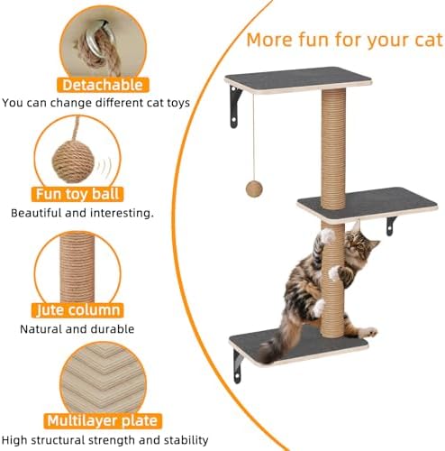 5-in-1 Cat Wall Shelves Set - Image 2