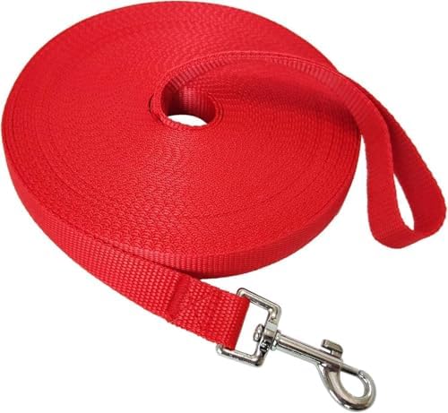 Nylon Training Dog Leash for Small Medium Large Dogs, 15ft 20ft 30ft 50ft 100ft by FancyCorgi