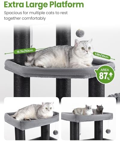 Heavy Duty Large Cat Tree Tower, Extra Wide Cat Scratching Posts - Image 2