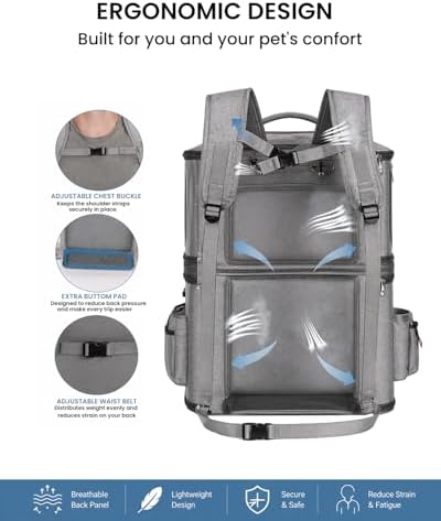HOVONO Detachable Double Cat Backpack Carrier - Image 6