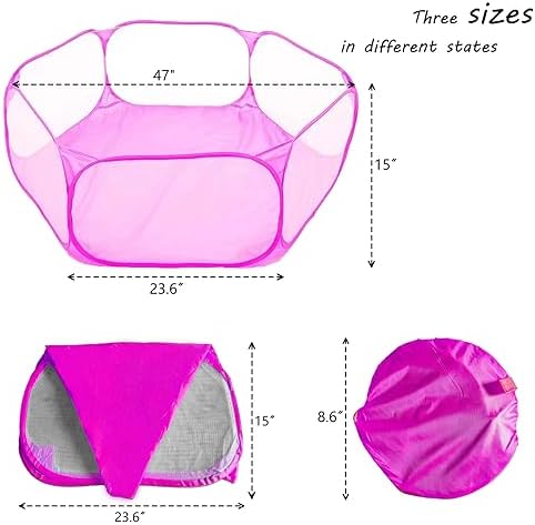 Small Animals Playpen, Portable Pop-up Open Interactive Pet Tent, Indoor - Image 4