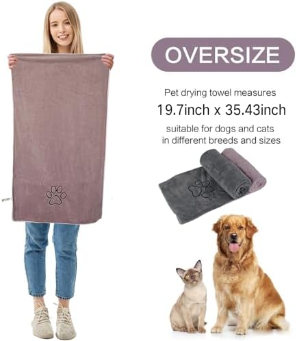 KinHwa Dog Towels Super Absorbent Microfiber - Image 2