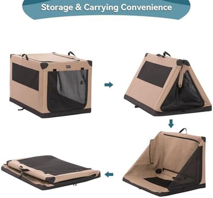 PETSFIT 36" Soft Portable Dog Crate – Patented Spiral Sturdy Frame, Collapsible - Image 6