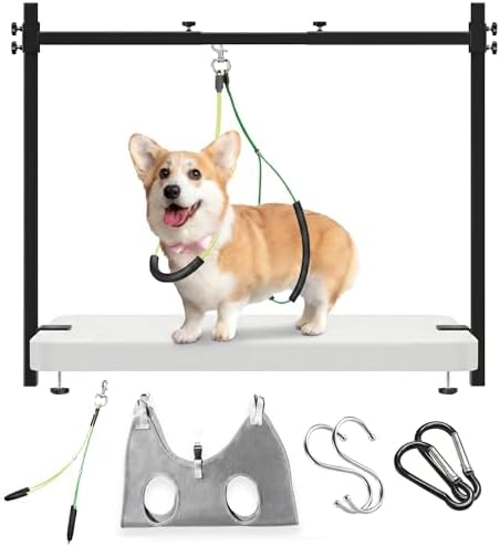 H Shape Dog Grooming Arm for Table, M Size Hammock, 31-43" W by Josmimic